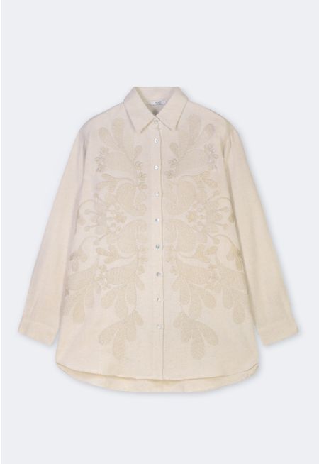 Embroidered Lurex Shirt