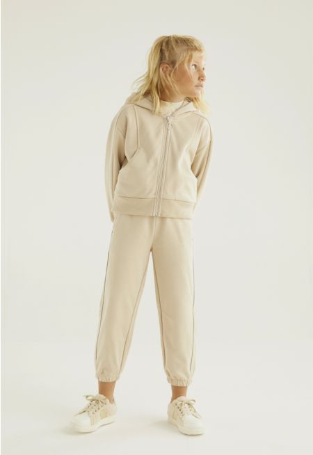 Sporty Jacket and Pants Set (2PCS)