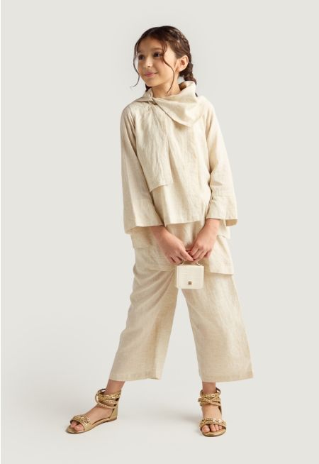 Linen Top and Pants Set (2PCS)