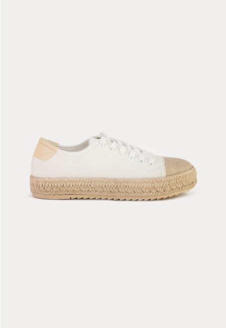 Espadrille Lace Up Sneakers -Sale