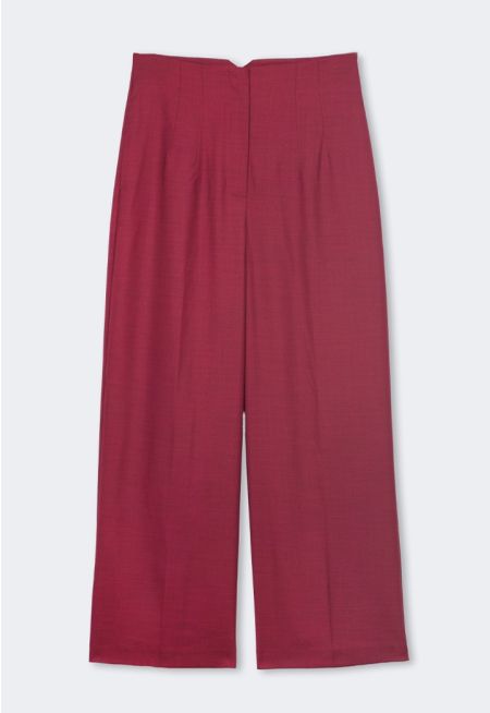 Basic High-Waist Trousers