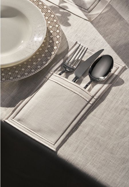 Linen Cutlery Holder 12x25 Cm (6 Pcs)
