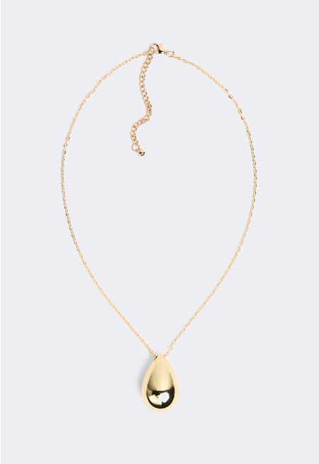 Drop Metallic Necklace