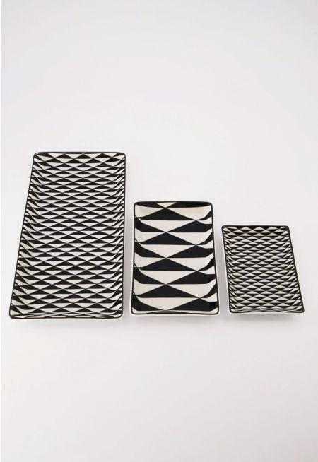 Rectangular Tray Set (3 Pcs)