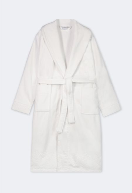 Cotton Jacquard Bathrobe 