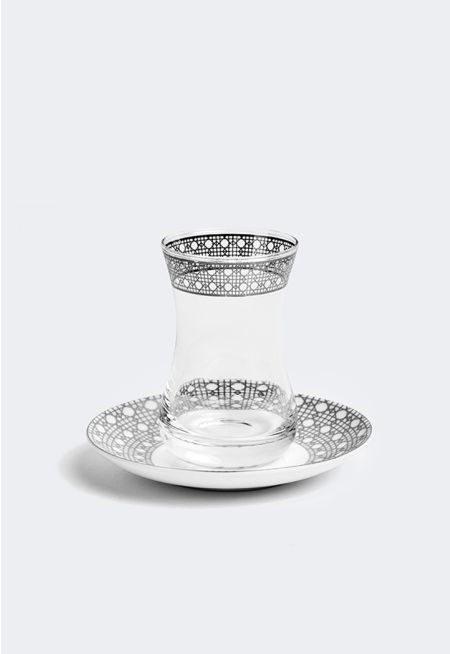 Bone China Arabic Tea Cup & Saucer (2 Pcs)