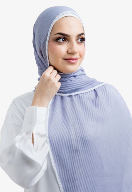 Two Toned Electric Pleated Hijab