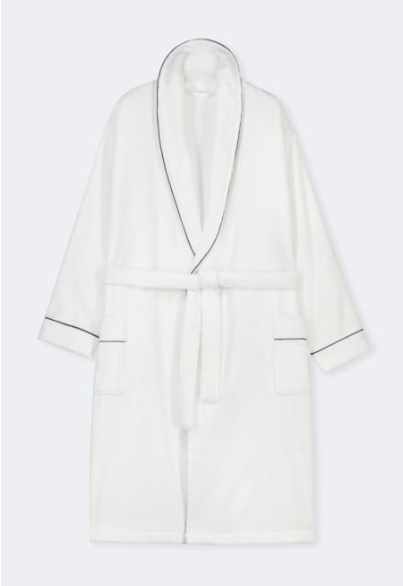 Bathrobe with Piping