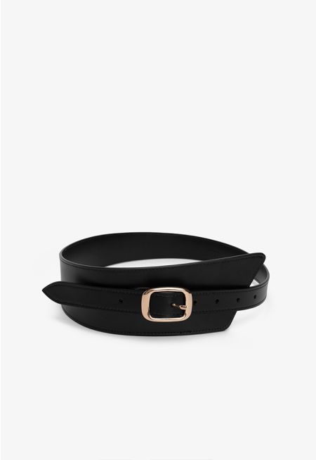 Solid Wide Waist Belt