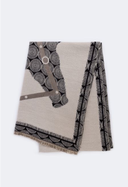 Contrast Horse Pashmina Scarf