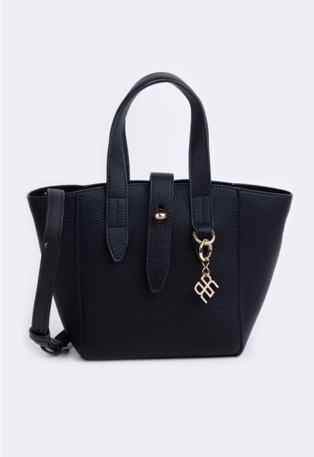 Two Toned PU Leather Handbag