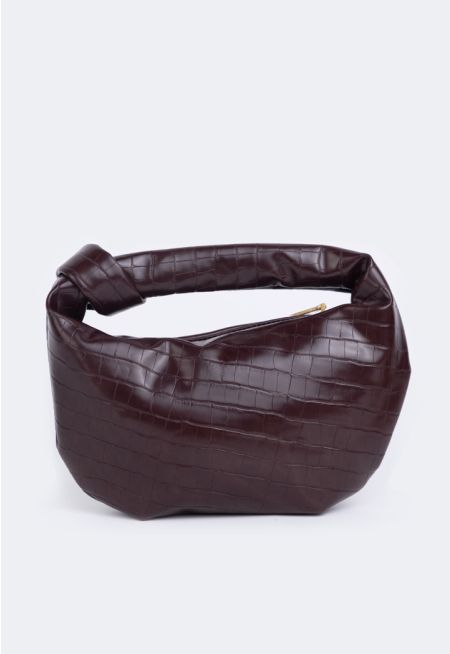 Allegator Textured Handbag