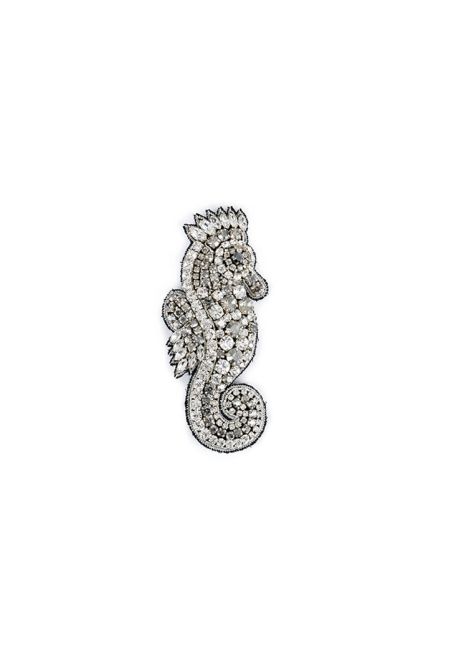 Machka- Crystal  Seahorse Brooch Crystal