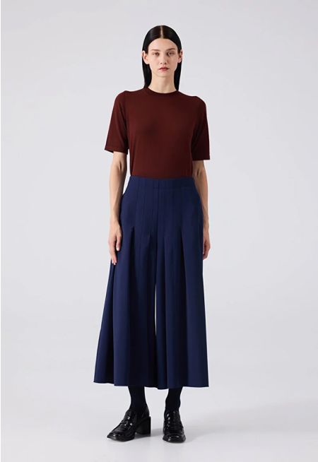 Machka - Wide Cut Trousers With A Skirt Look 