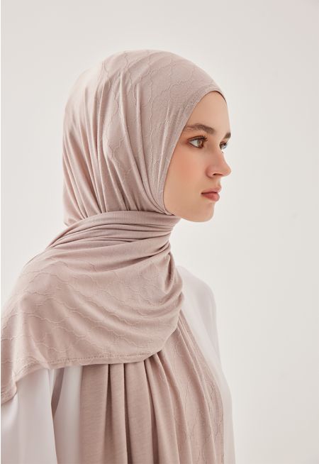 Plain Moroccan Patterned Hijab