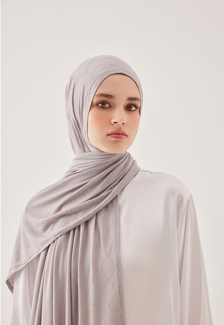 Plain Moroccan Patterned Hijab