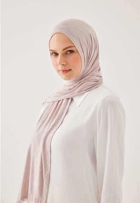 Plain Moroccan Patterned Hijab