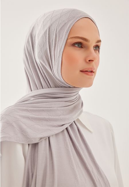 Plain Moroccan Patterned Hijab