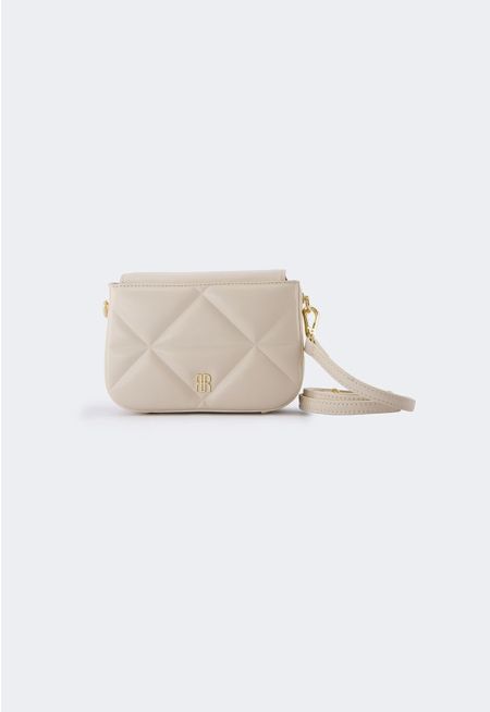 Solid Quilted Crossbody Bag