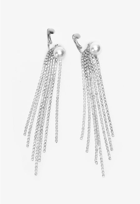 Embellished Crystal Fringes Earrings