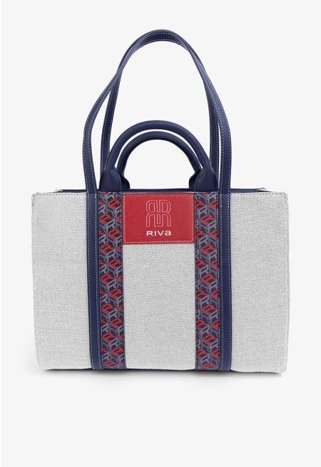 Knitted Monogram Tote Bag