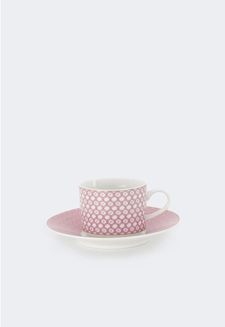 Bone China Tea Cup & Saucer Set (6 Pcs)