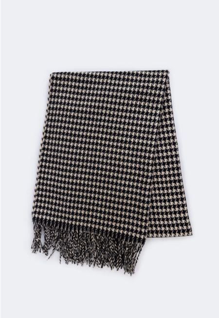 Long Houndstooth Scarf