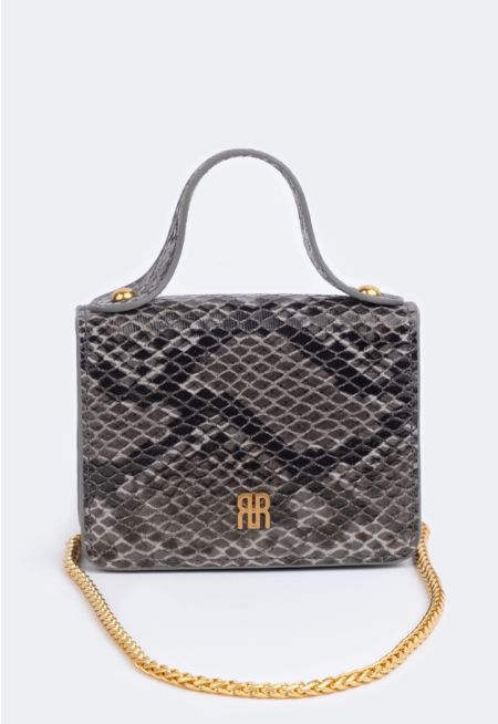 Snake Pattern Crossbody Bag