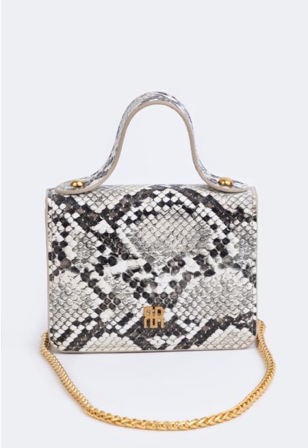 Snake Pattern Crossbody Bag