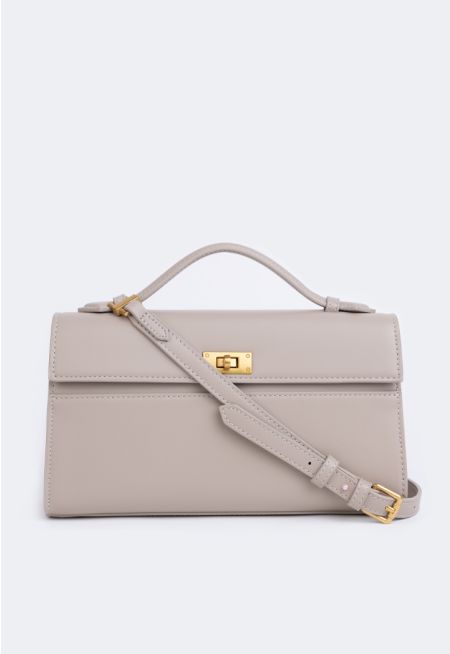 Solid Rectangular Handbag