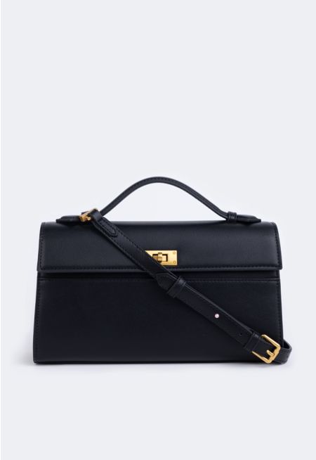 Solid Rectangular Handbag