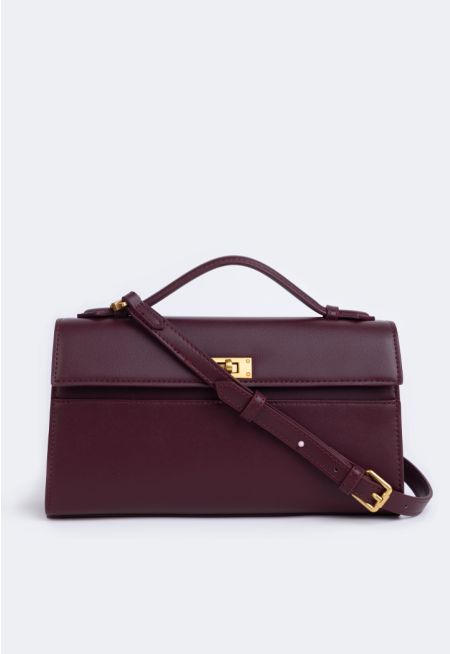 Solid Rectangular Handbag