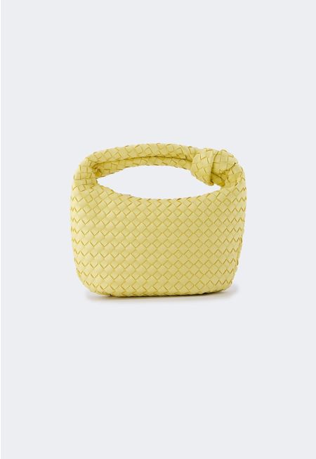 Classic Solid Woven Handbag