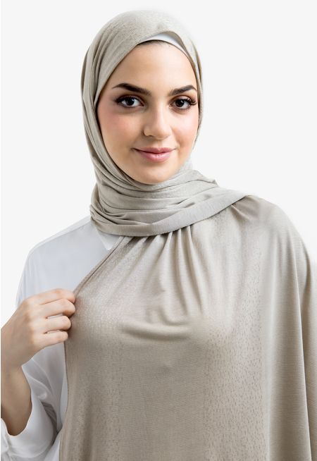 Solid Knitted Pattern Hijab