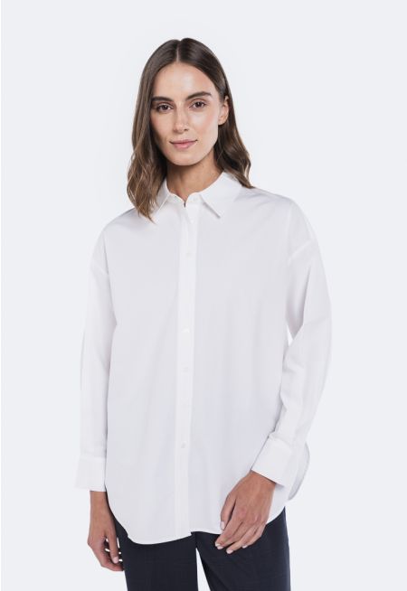 Drop Shoulder Solid Shirt