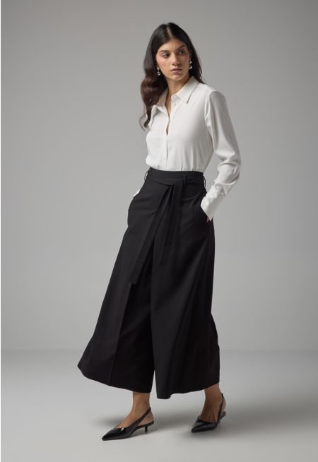 Solid Wide Leg Culottes