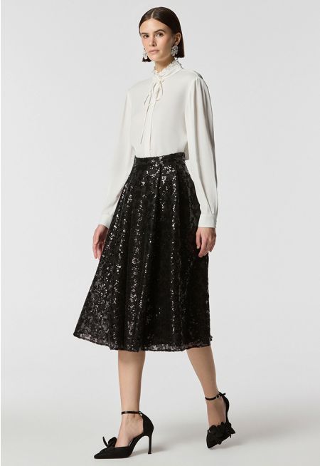 Machka- Sequined Midi Skirt 