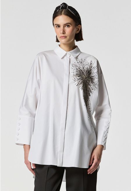 Machka- Embroide Poplin Shirt 