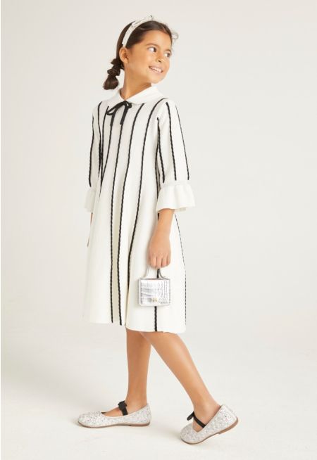 Textured Striped Dress