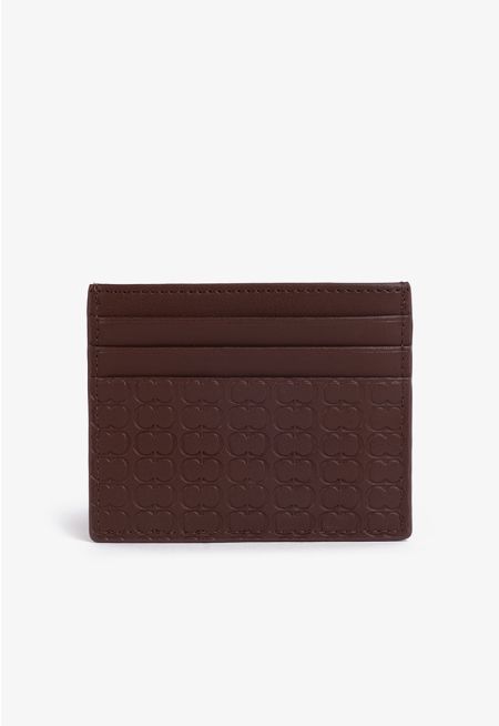 Monogram Textured Card Holder