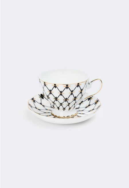 Bone China Coffee Cup & Saucer (2 Pcs)