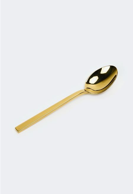 Stainless Steel Gold Tone Tea Spoon 