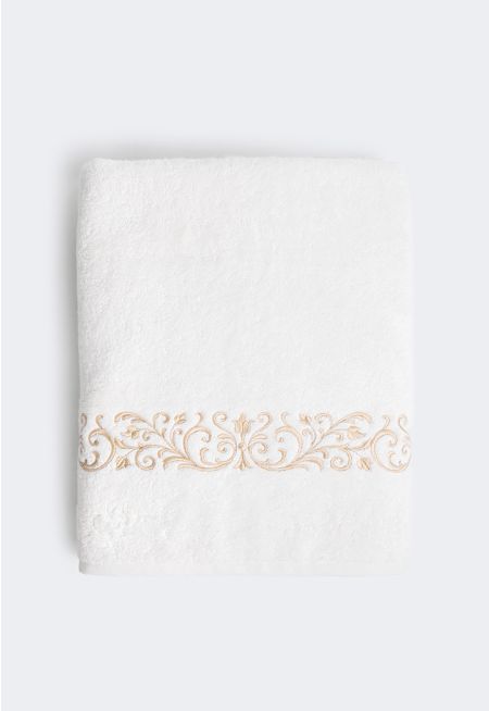 Embroidered Bath Towel 90 x 160 Cm