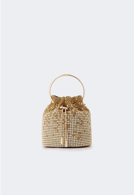 Ombre Crystal Bucket Bag