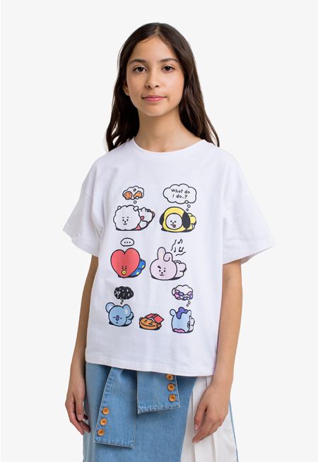 BT21 Colorful Printed T Shirt