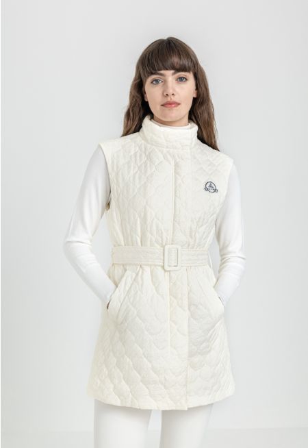 Sleeveless Quilted Textured Gilet