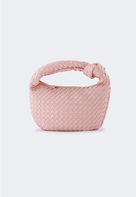 Classic Solid Woven Handbag