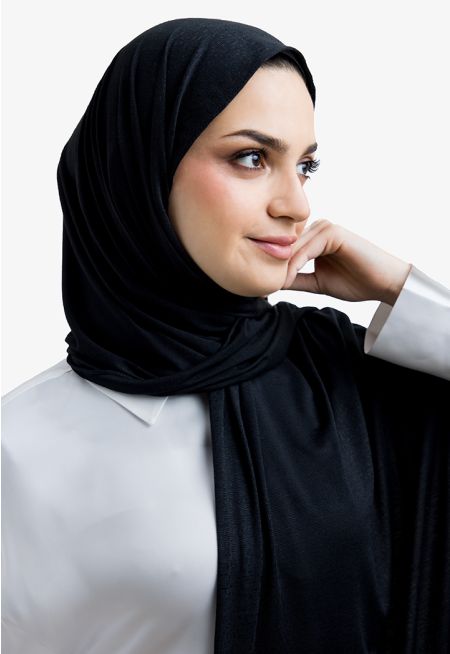 Solid Knitted Pattern Hijab