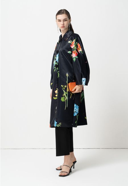 Printed Floral Long Sleeves Jacket