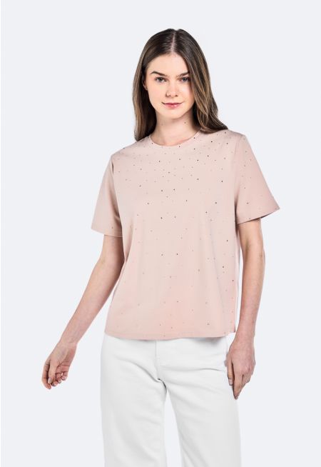 Crystal Embellished T-Shirt